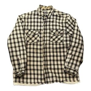 👁️ Gotcha Men’s Sherpa-Lined Flannel Jacket